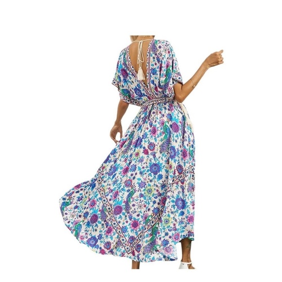 R. Vivimos Floral Maxi Dress | Size Large - Picture 2 of 9